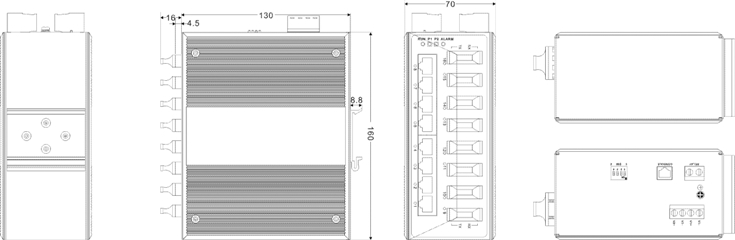 IES6116-8F 8 cổng Ethernet + 8 cổng quang