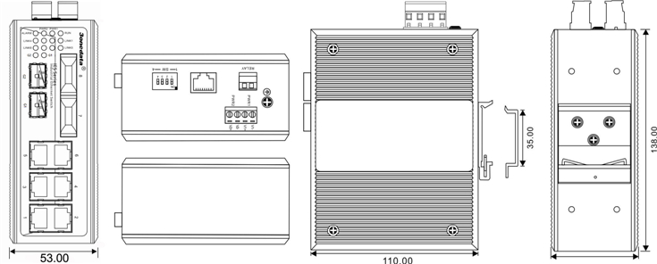 IES7110-2GS-2F 6 cổng Ethernet + 2 cổng quang + 2 cổng SFP