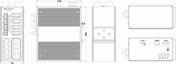 IES7120-4GS-4F 12 cổng Ethernet + 4 cổng quang + 4 cổng quang SFP