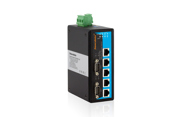Switch công nghiệp 5 cổng Ethernet + 2 cổng RS232 IES615-2D(RS-232)