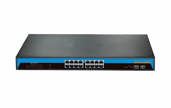 Switch quản lý 14 cổng PoE Ethernet + 2 cổng Gigabit PoE Ethernet + 2 cổng quang SFP ES5018-16POE-300W