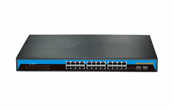 Switch quản lý 20 cổng PoE Ethernet + 4 cổng Gigabit PoE Ethernet + 2 cổng quang SFP ES5026-24POE-450W