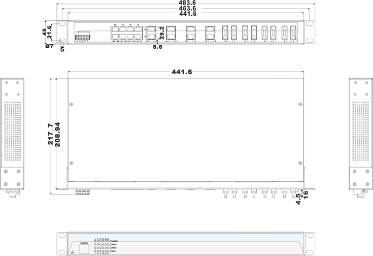 IES1024-8F 16 cổng Ethernet và 8 cổng quang