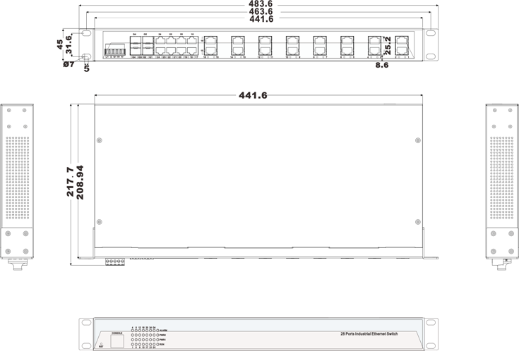 IES1028-4GS 24 cổng Ethernet + 4 cổng SFP