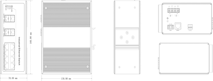 Switch công nghiệp 8 cổng Ethernet + 4 cổng quang SFP IES3012G-4GS