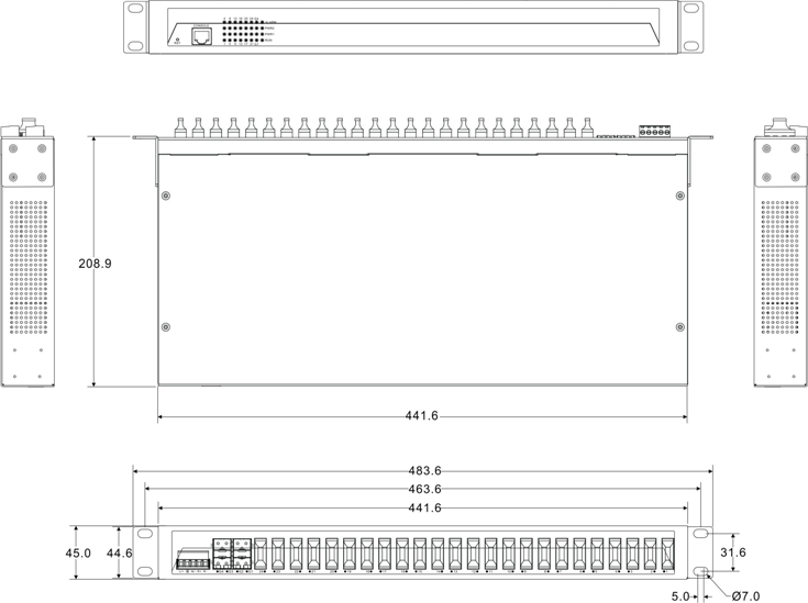 IES5028-4GS-24F 24 cổng quang và 4 cổng quang SFP