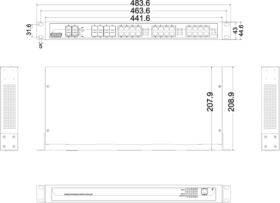 IES5028G-8GC-4GS 16 cổng Ethernet + 8 cổng quang + 4 cổng quang SFP