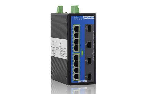 Switch công nghiệp quản lý 8 cổng PoE Gigabit Ethernet + 4 cổng Combo Gigabit SFP IPS7112G-4GS-8POE